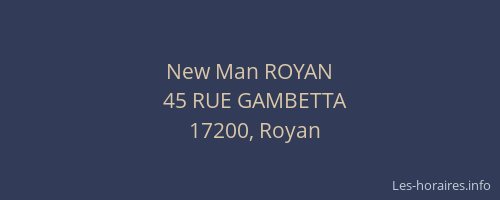 New Man ROYAN