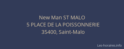 New Man ST MALO