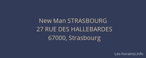 New Man STRASBOURG