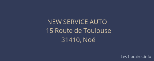 NEW SERVICE AUTO