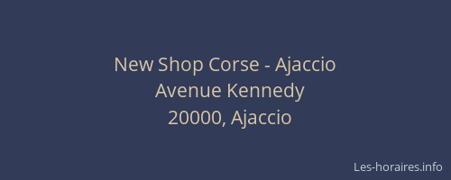 New Shop Corse - Ajaccio