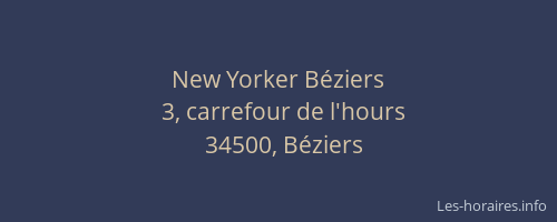 New Yorker Béziers