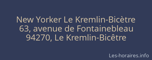 New Yorker Le Kremlin-Bicètre