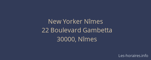 New Yorker Nîmes