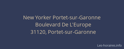 New Yorker Portet-sur-Garonne