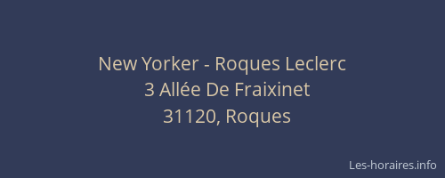 New Yorker - Roques Leclerc