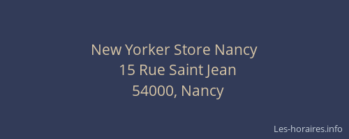 New Yorker Store Nancy