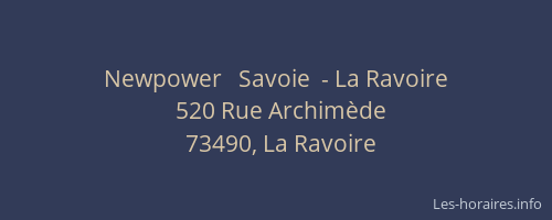 Newpower   Savoie  - La Ravoire