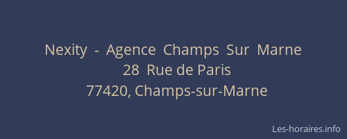 Nexity  -  Agence  Champs  Sur  Marne