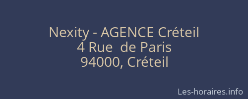Nexity - AGENCE Créteil