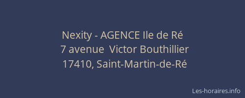 Nexity - AGENCE Ile de R&eacute;
