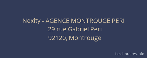 Nexity - AGENCE MONTROUGE PERI