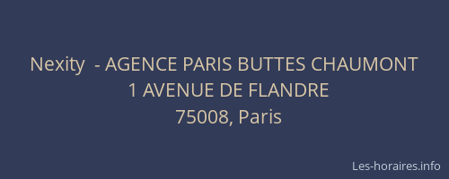Nexity  - AGENCE PARIS BUTTES CHAUMONT
