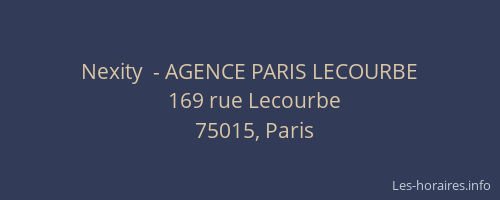 Nexity  - AGENCE PARIS LECOURBE