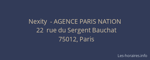 Nexity  - AGENCE PARIS NATION