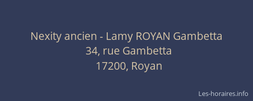 Nexity ancien - Lamy ROYAN Gambetta