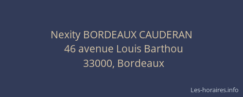 Nexity BORDEAUX CAUDERAN