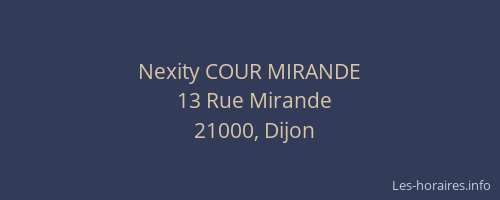 Nexity COUR MIRANDE