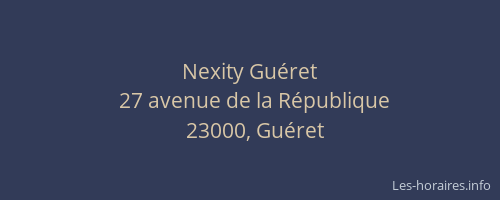 Nexity Guéret