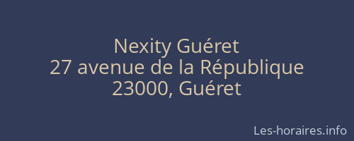 Nexity Guéret