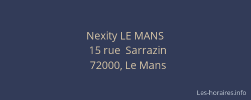 Nexity LE MANS