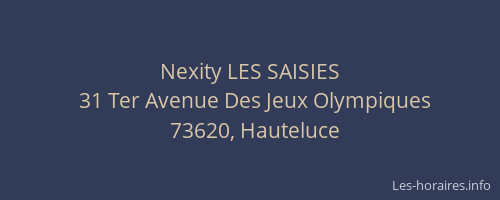 Nexity LES SAISIES