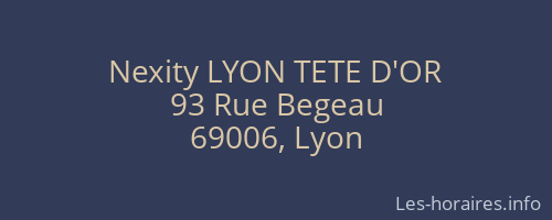 Nexity LYON TETE D'OR