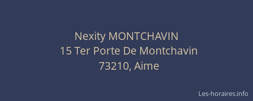 Nexity MONTCHAVIN