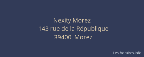 Nexity Morez