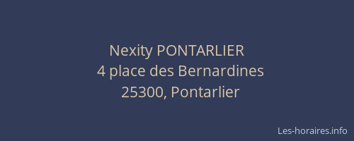 Nexity PONTARLIER