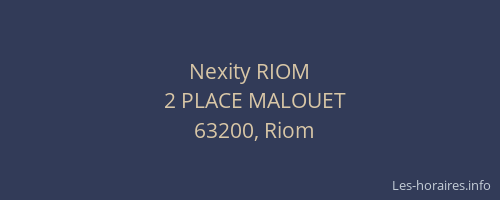Nexity RIOM