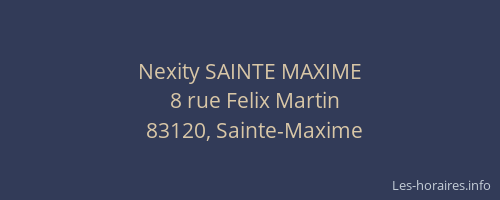 Nexity SAINTE MAXIME