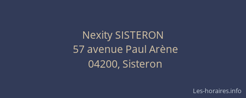 Nexity SISTERON