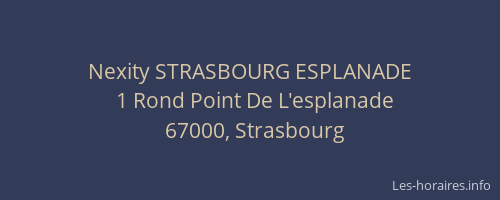 Nexity STRASBOURG ESPLANADE