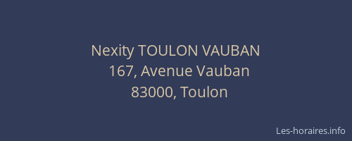 Nexity TOULON VAUBAN