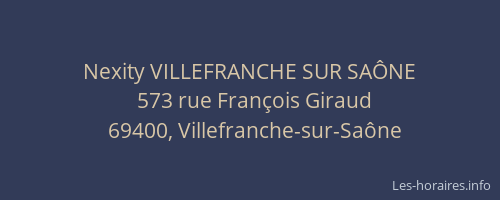 Nexity VILLEFRANCHE SUR SAÔNE