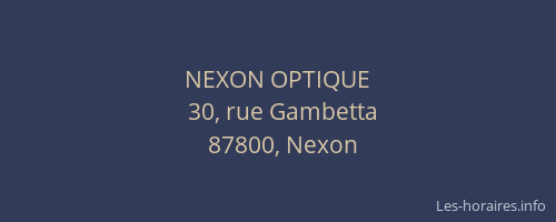NEXON OPTIQUE