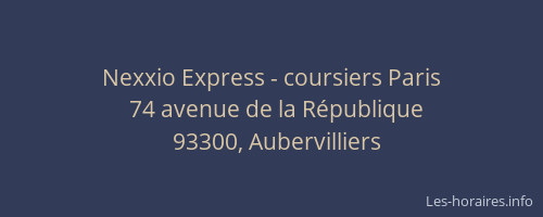 Nexxio Express - coursiers Paris