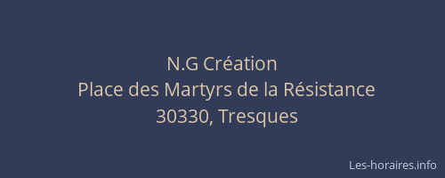 N.G Cr&eacute;ation