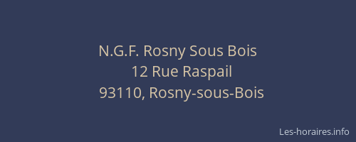 N.G.F. Rosny Sous Bois