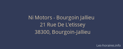 Ni Motors - Bourgoin Jallieu