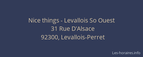 Nice things - Levallois So Ouest
