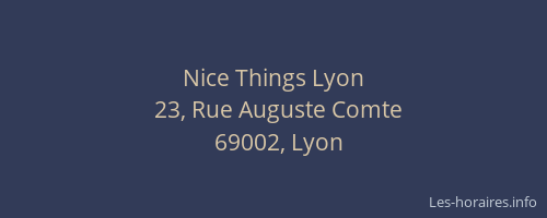 Nice Things Lyon