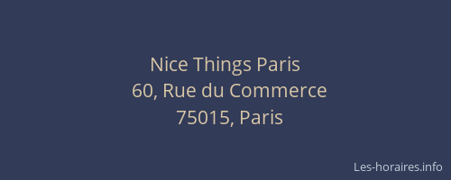 Nice Things Paris