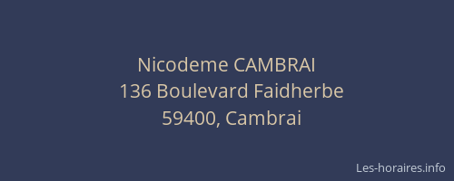 Nicodeme CAMBRAI