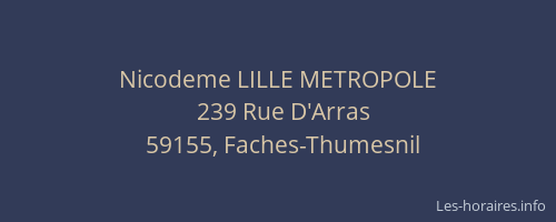 Nicodeme LILLE METROPOLE