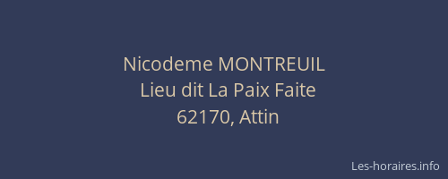 Nicodeme MONTREUIL