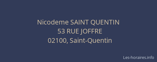 Nicodeme SAINT QUENTIN