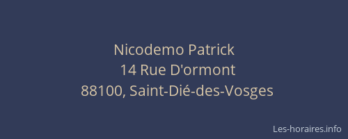 Nicodemo Patrick