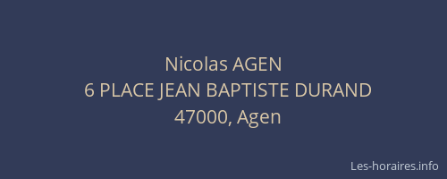 Nicolas AGEN